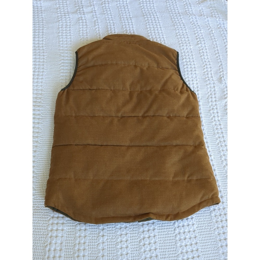 Scotch And Soda Wool Puffer Vest Full Zip Brown Sz Medium Mock Neck - Picture 5 of 11